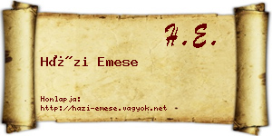 Házi Emese névjegykártya