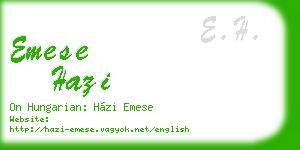 emese hazi business card